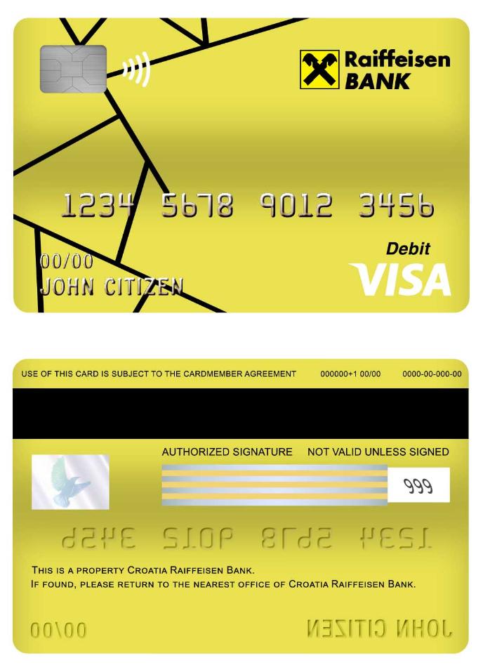 Croatia Raiffeisen bank visa debit card